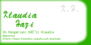 klaudia hazi business card